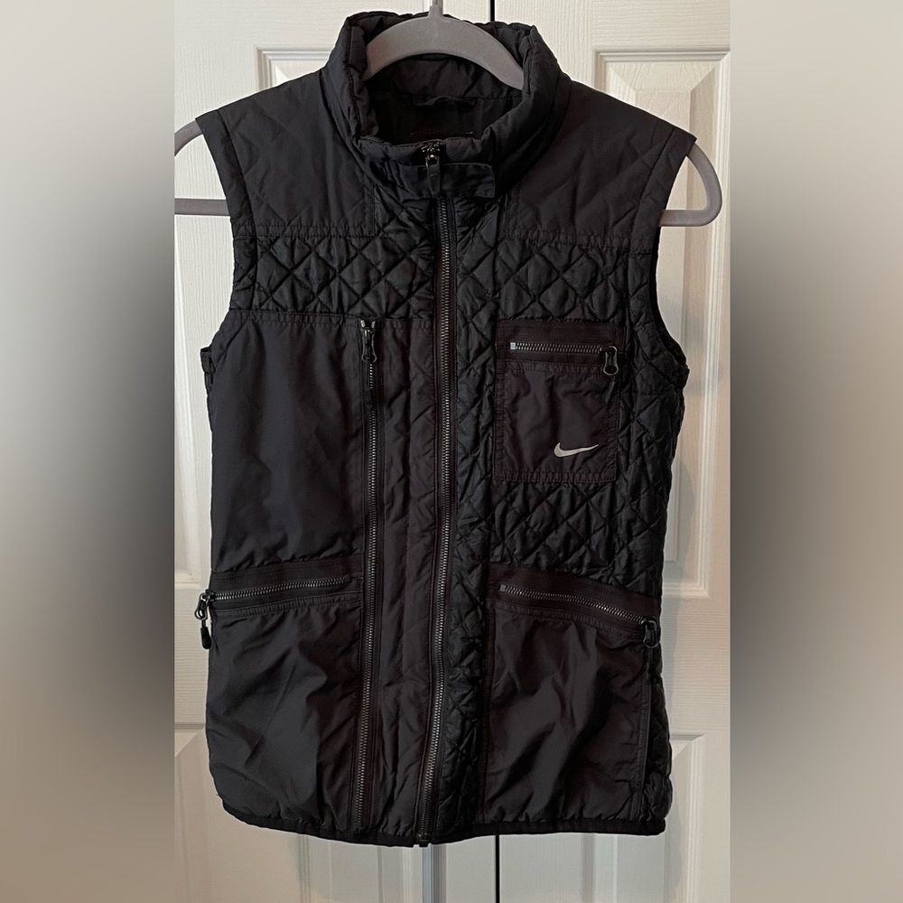 Nike Primaloft Black Quilted Vest with Zipper Pockets Size Small